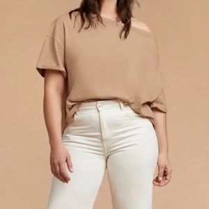 Nuuds Off Shoulder Tee - Oat